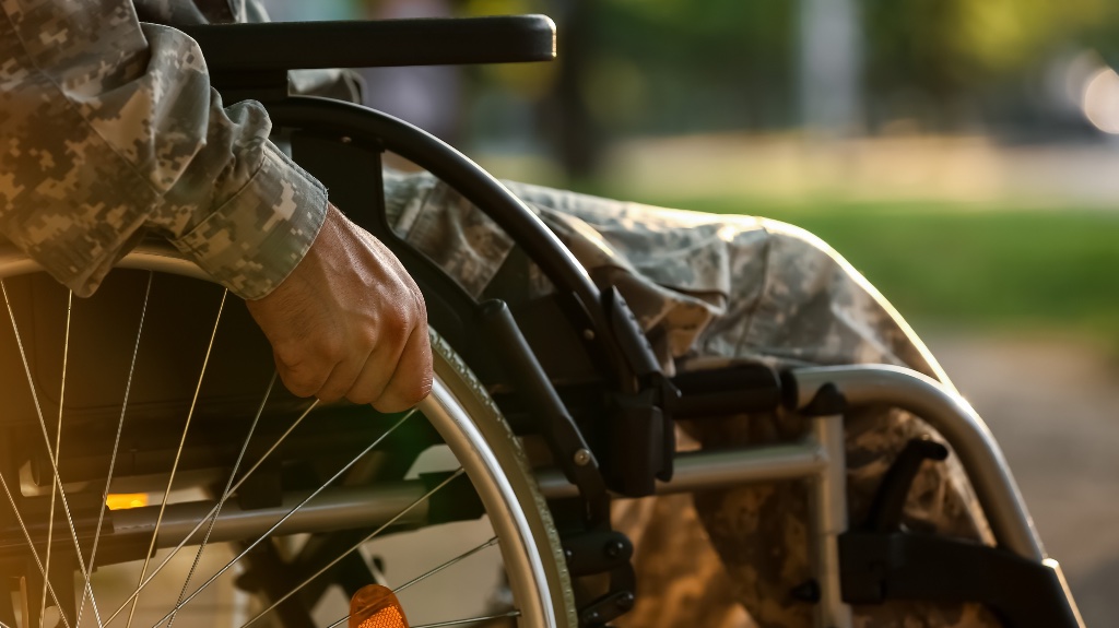 Veteran in wheelchair